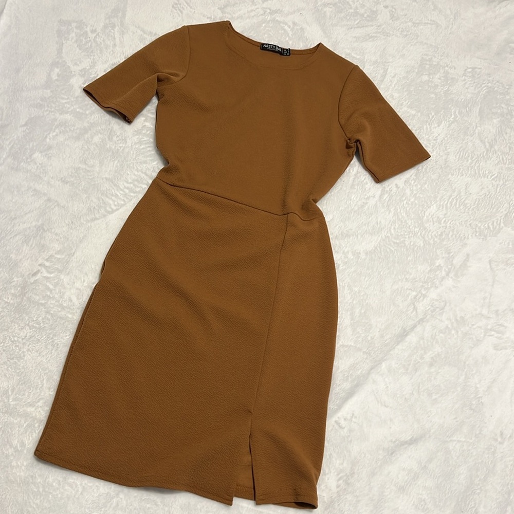Nasty Gal Brown Midi Dress
